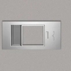 Bloc-porte Miro avec poignée Exclusive grise, H.204 x l.63 cm, aspect cuir argile-Reivilo Clearance