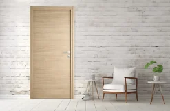 Bloc-porte Niméa chêne clair, H.204 x l.73 cm, poussant réversible- Discount