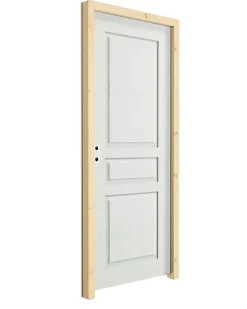 Bloc-porte Ordesa postformé 3 panneaux blanc H.218 x l.83 cm, poussant droit