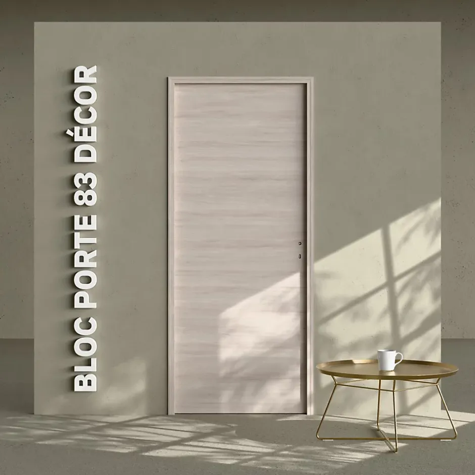 Coulicool Bloc-Porte Oslo H. 204 x l. 83 cm - Poussant Gauche