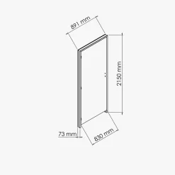 Coulicool Bloc-Porte Oslo H. 204 x l. 83 cm - Poussant Gauche