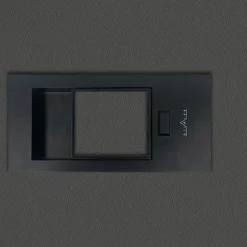 Bloc-porte pose fin de chantier Premium Miro avec poignée Exclusive noire, H.204 x l.63 cm, aspect cuir basalte, réversible-Reivilo Hot