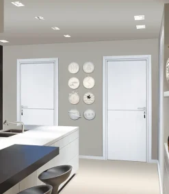 Bloc-porte pose fin de chantier Premium Riva, H.204 x l.83 cm, aspect chêne blanc, réversible-Reivilo Hot