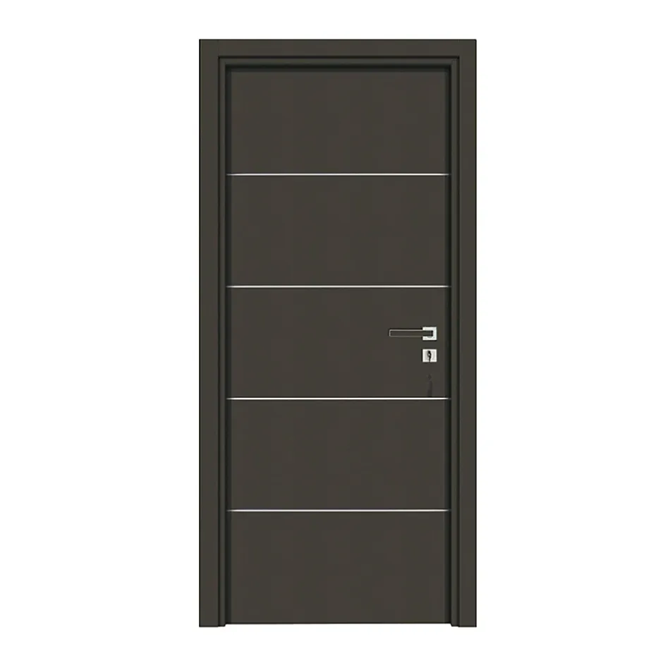 Bloc-porte pose fin de chantier Premium Seymour, H.204 x l.73 cm, aspect cuir basalte, réversible-Reivilo Outlet