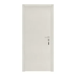 Bloc-porte pose fin de chantier Premium Miro, H.204 x l.73 cm, aspect textile perle, réversible-Reivilo New