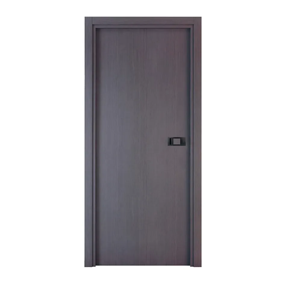 Bloc-porte pose fin de chantier Premium Miro avec poignée Exclusive noire, H.204 x l.63 cm, aspect chêne cendré, réversible-Reivilo