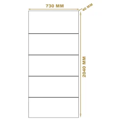 Bloc-porte Slot blanc H.204 x l.73 cm, poussant gauche- Sale