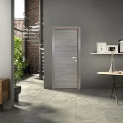 Bloc-porte Summa gris clair H.204 x l.73 cm, poussant gauche