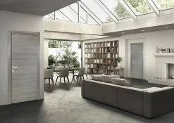 Bloc-porte Summa gris clair H.204 x l.83 cm, poussant droit