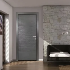 Bloc-porte Summa gris H.204 x l.73 cm, poussant gauche- Sale