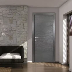 Bloc-porte Summa gris H.204 x l.83 cm, poussant droit