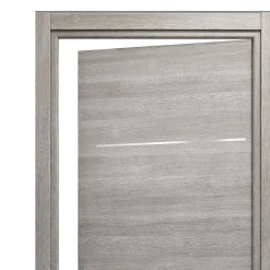 Bloc-porte Triaconta gris clair H.204 x l.73 cm, poussant droit- Discount