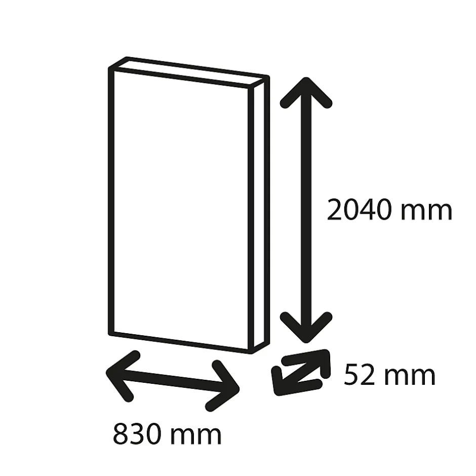 Bloc-porte Triaconta gris H.204 x l.83 cm, poussant droit- Clearance