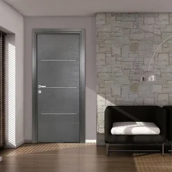 Bloc-porte Triaconta gris H.204 x l.83 cm, poussant droit- Clearance