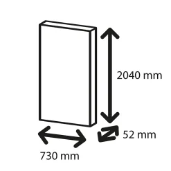 Bloc-porte Triaconta gris H.204 x l.73 cm, poussant gauche- Sale