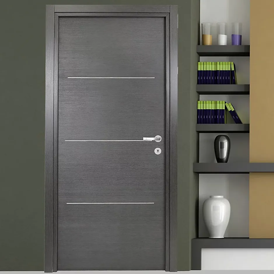 Bloc-porte Triaconta gris H.204 x l.83 cm, poussant gauche- Online