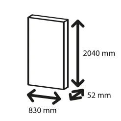 Bloc-porte Triaconta gris clair H.204 x l.83 cm, poussant gauche- Hot
