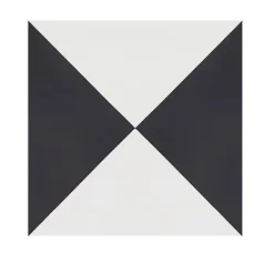 Pegane Boite de 24 Carreaux de ciment véritable 0,96m2 / Carreaux de ciment artisanaux coloris noir/blanc pour sol et mur - l.20 x L.20cm