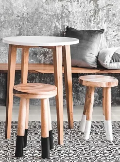 Boite de 24 Carreaux de ciment véritable 0,96m2 / Carreaux de ciment artisanaux pour sol et mur coloris noir/blanc-Pegane