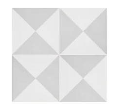 Boite de 24 Carreaux de ciment véritable 0,96m2 / Carreaux de ciment artisanaux pour sol et mur coloris gris/blanc-Pegane Discount