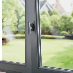 GoodHome Boitier crémone pour fenêtre Irvil aluminium noir RAL7021