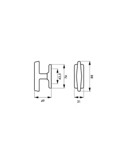 Bouton de fenêtre Hebe, blanc --Thirard Discount