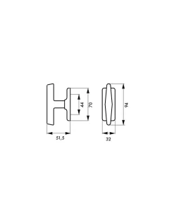 Bouton de fenêtre Selene, nickelé satiné --Thirard Clearance