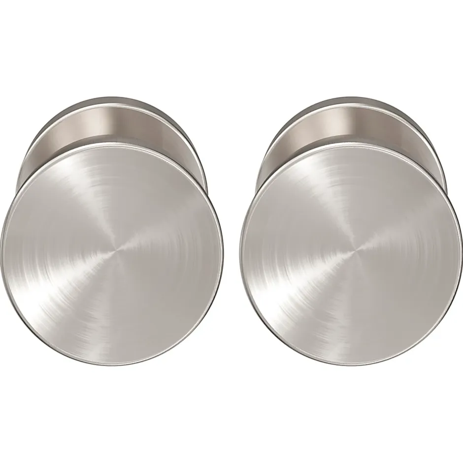 GoodHome Bouton de porte double champignon gris Ø. 48mm x l.48 x H. 44mm