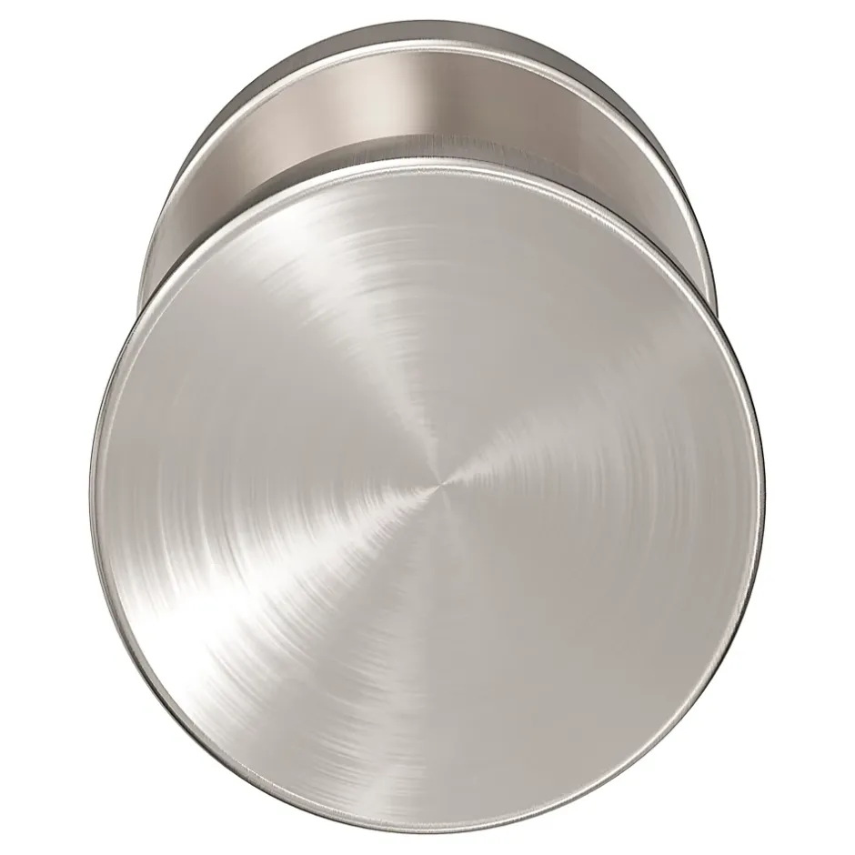 GoodHome Bouton de porte double champignon gris Ø. 48mm x l.48 x H. 44mm