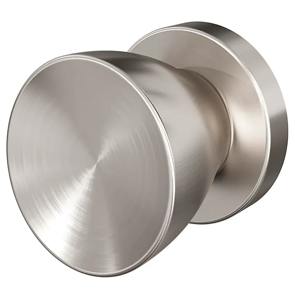 GoodHome Bouton de porte double champignon gris Ø. 48mm x l.48 x H. 44mm