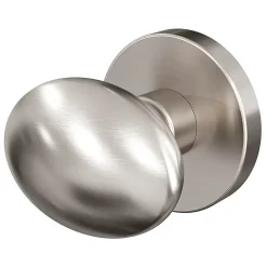 Bouton de porte double ovale gris Ø. 65mm x l.45 x H. 66mm-GoodHome