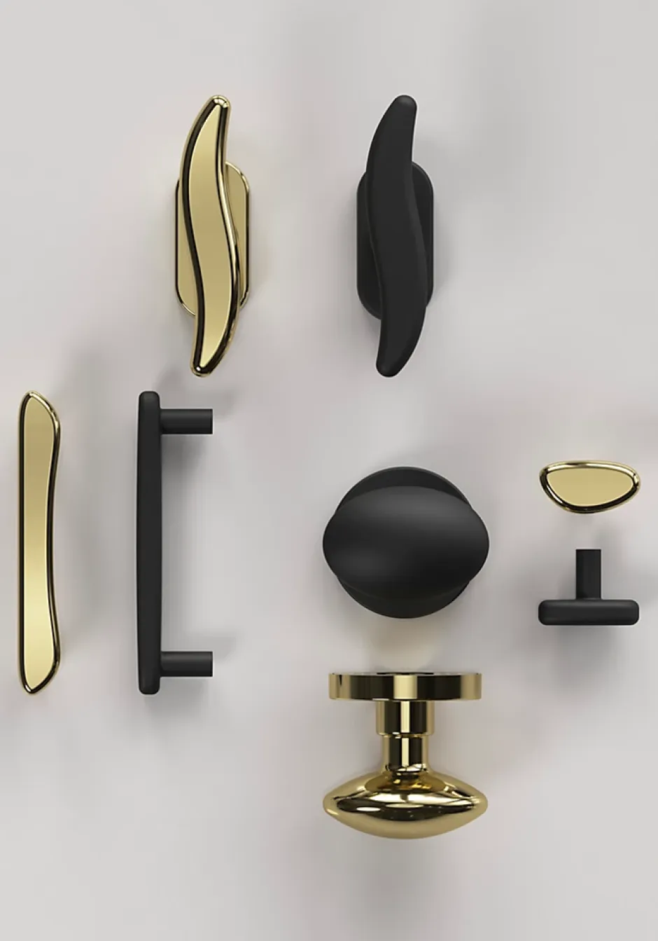 Bouton de porte double ovale noir Ø. 65mm x l.45 x H. 66mm-GoodHome Clearance