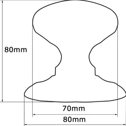Bouton fixe de tirage de porte en Laiton D70 mm Laiton PVD Haute resistance-Hardwarexchange Hot