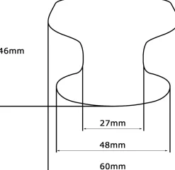 Hardwarexchange Bouton tirant de porte fixe D60 mm en aluminium Marron foncé - breveté