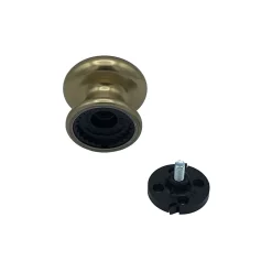 Hardwarexchange Bouton tirant de porte fixe D70 mm en aluminium Bronze poli - breveté - lot de 6 boutons