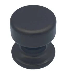 Hardwarexchange Bouton tirant de porte fixe D50 mm en aluminium Marron foncé - breveté - lot de 6 boutons