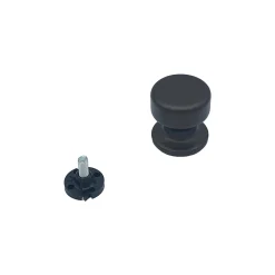 Hardwarexchange Bouton tirant de porte fixe D50 mm en aluminium Marron foncé - breveté - lot de 6 boutons