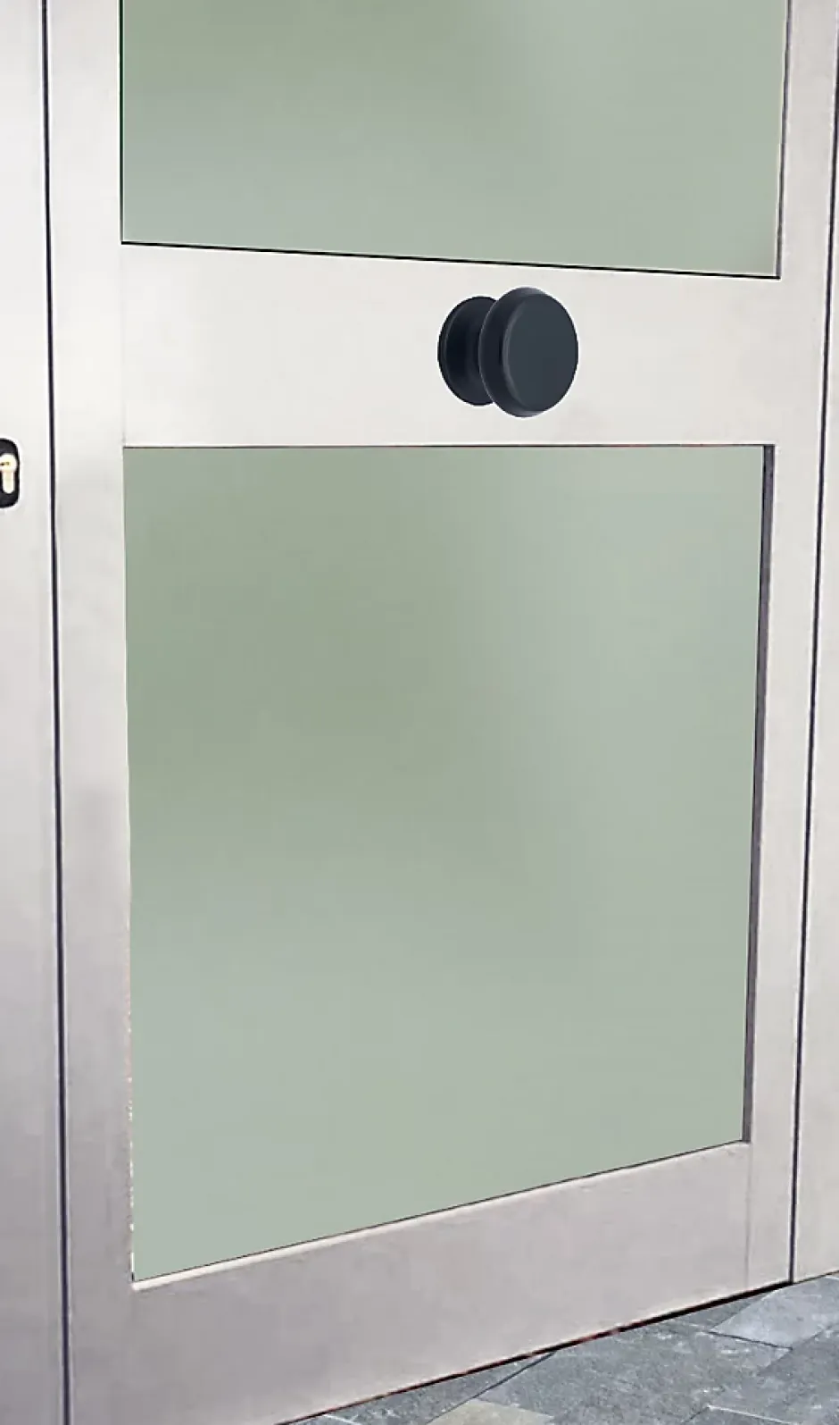 Bouton tirant de porte fixe D80 mm en aluminium Noir - breveté-Hardwarexchange Online