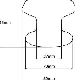 Bouton tirant de porte fixe D80 mm en aluminium Noir - breveté-Hardwarexchange Online