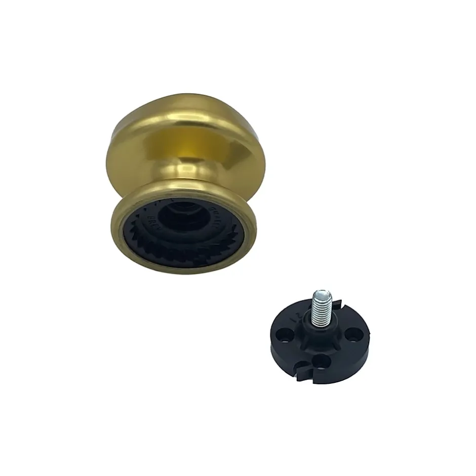 Bouton tirant de porte fixe D70 mm en aluminium Or poli - breveté-Hardwarexchange Discount