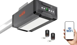 Ouvre-porte de garage WiFi 1000N modèle 5000, app smartphone, 2 télécommandes, rail 3,5 m-Boxer Best