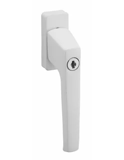 Thirard Béquille à clé pour fenêtre, avec vis de pose, blanc, 1 clé -