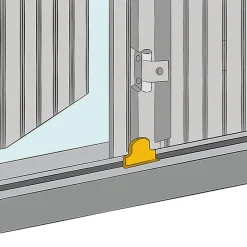 Tirard Butée d'Espagnolette, Composite et aluminium, Blanc, Arrêt pour Volet Battant