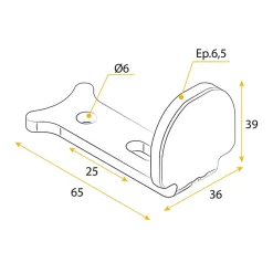 Tirard Butée d'Espagnolette, Composite et aluminium, Noir, Arrêt pour Volet Battant