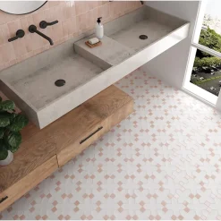 Aelle Carrelage Cabochon sol / mur brillant 3,4x3,4 cm Taco KASBAH ORCHARD PINK