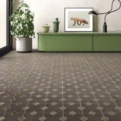 Aelle Carrelage Cabochon sol / mur brillant 3,4x3,4 cm Taco KASBAH VERD