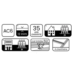 Cabochon sol / mur effet marbre noir mate 4,6x4,6 cm TACO OCTAGON MARMOL NEGRO-Aelle Carrelage Outlet