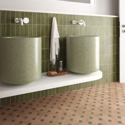 Cabochon sol / mur mate 3,4x3,4 cmTaco KASBAH VERD MATT-Aelle Carrelage