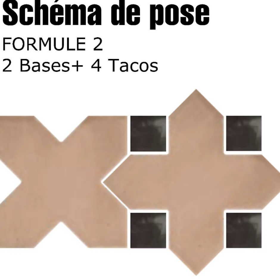 Cabochon sol / mur mate 3,4x3,4 cm Taco KASBAH CANVAS MATT-Aelle Carrelage Clearance