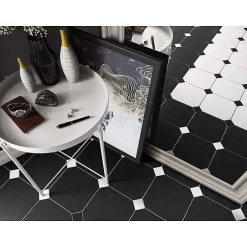 Cabochon sol / mur uni blanc brillant 4,6x4,6 cm TACO OCTAGON BLANCO-Aelle Carrelage Online